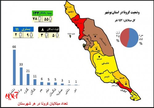 جولان کرونا در شهرهای بزرگ استان بوشهر/ هیچ نقطه سفیدی نداریم