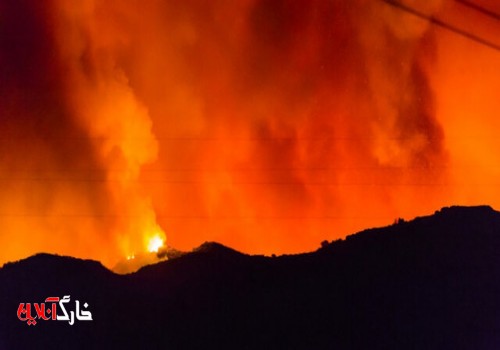 کوه بیرمی در آتش می‌سوزد!