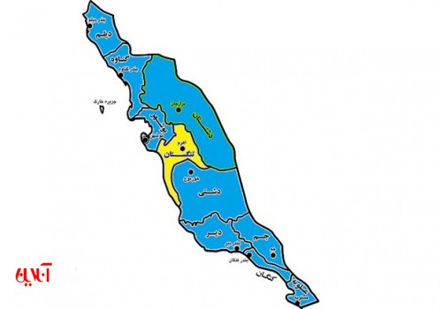 ۹۰ درصد نقاط استان بوشهر در وضعیت آبی هستند