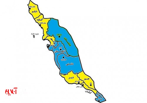 تعداد شهرستان‌های زرد کرونایی در استان بوشهر افزایش یافت