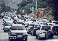 ترافیک شدید در ورودی تبریز از سمت شهرستان اهر