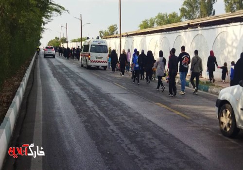 پیاده روی خانوادگی بمناسبت نکوداشت هفته فرهنگی خارگ به روایت تصویر